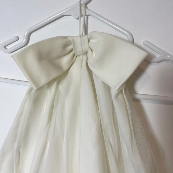 Vintage Floral Embroidered Wedding Veils Womens White Ribbon Lace 60s 70s 80s - Picture 3 of 12